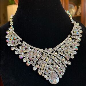 •vintage• rhinestone collar statement necklace